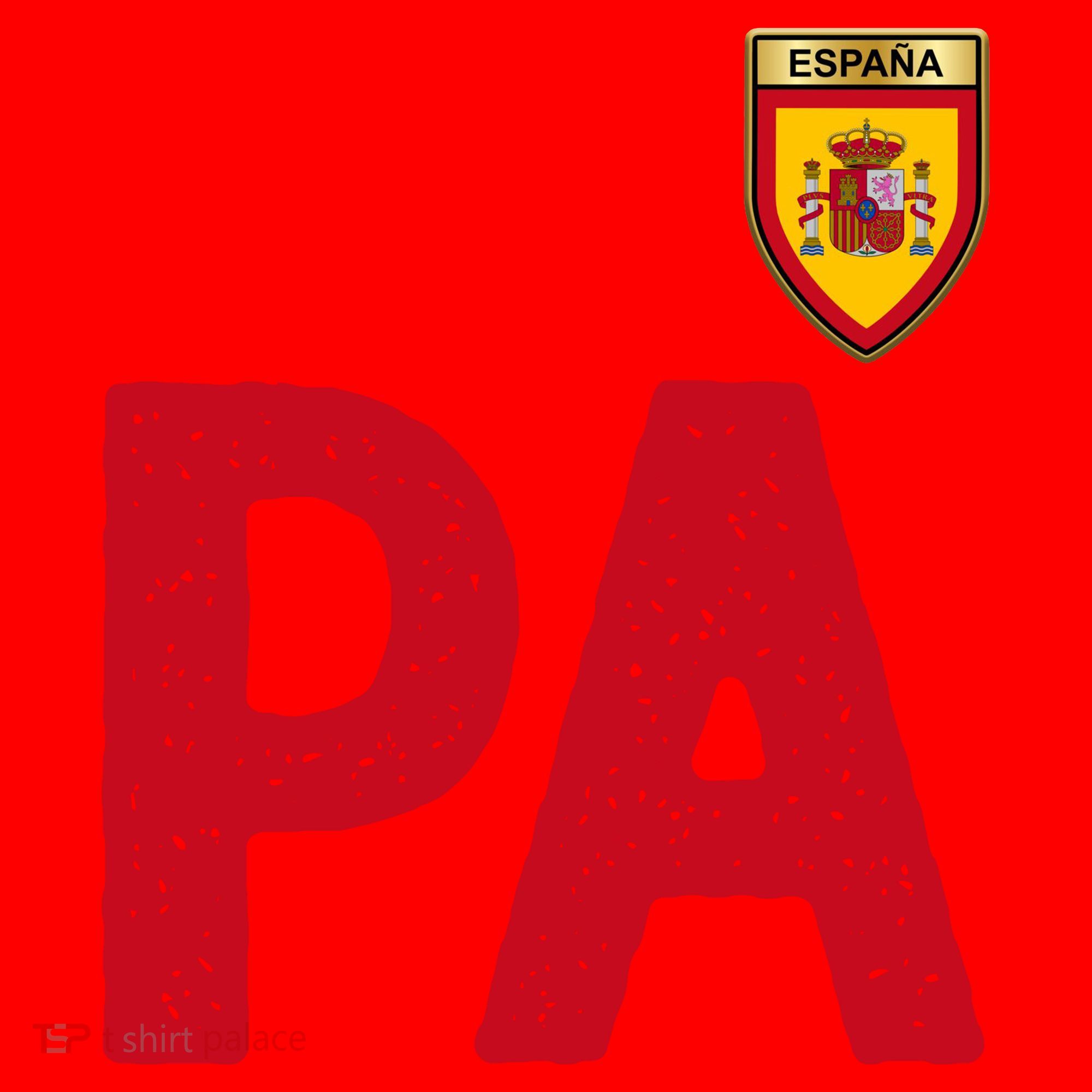 Spain España Human Flag Letter P And A Santa Hat