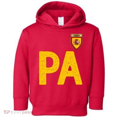 Spain España Human Flag Letter P And A Toddler Hoodie