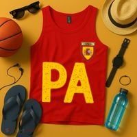 Spain España Human Flag Letter P And A Tank Top thumb 4