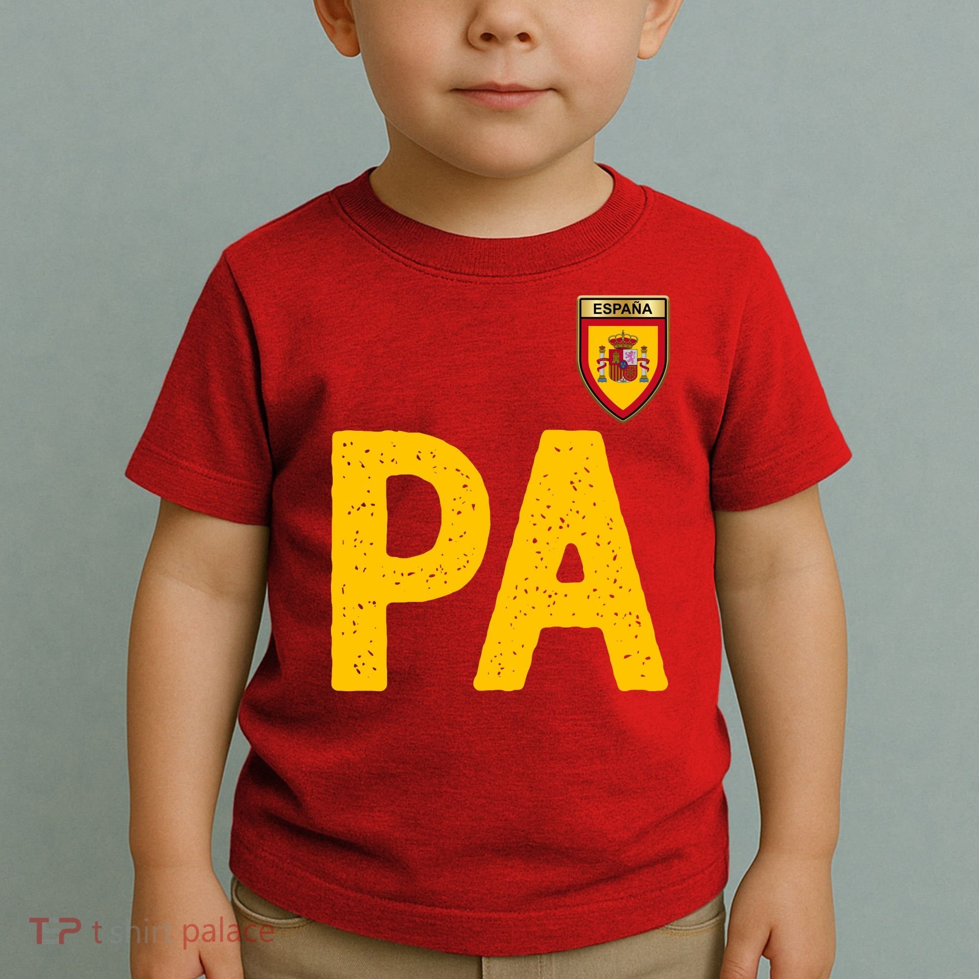 Spain España Human Flag Letter P And A Toddler T-Shirt