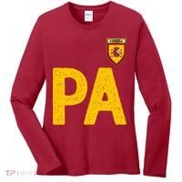 Spain España Human Flag Letter P And A Women's Long Sleeve Shirt thumb 0