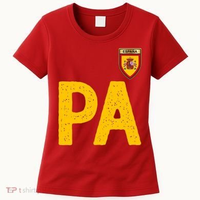 Spain España Human Flag Letter P And A Women's T-Shirt