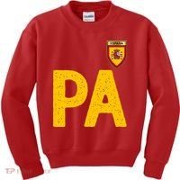 Spain España Human Flag Letter P And A Kids Sweatshirt thumb 0