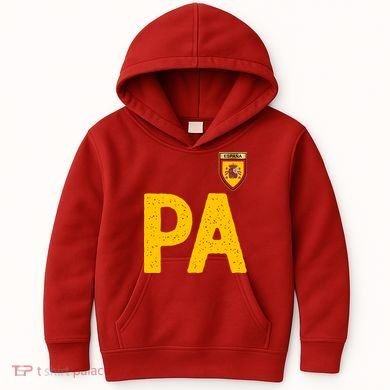 Spain España Human Flag Letter P And A Kids Hoodie