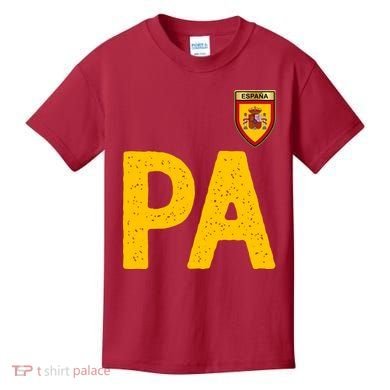 Spain España Human Flag Letter P And A Kids T-Shirt