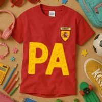 Spain España Human Flag Letter P And A Kids T-Shirt thumb 3