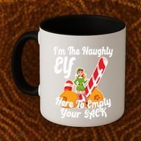 Sexy Elf Here Empty Your Sack Rude Naughty Christmas Candy Funny Gift Coffee Mug thumb 2