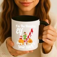 Sexy Elf Here Empty Your Sack Rude Naughty Christmas Candy Funny Gift Coffee Mug thumb 3