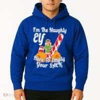 Sexy Elf Here Empty Your Sack Rude Naughty Christmas Candy Funny Gift Hoodie thumb 2