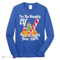 Sexy Elf Here Empty Your Sack Rude Naughty Christmas Candy Funny Gift Long Sleeve Shirt thumb 0