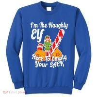 Sexy Elf Here Empty Your Sack Rude Naughty Christmas Candy Funny Gift Sweatshirt thumb 0