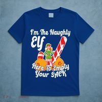 Sexy Elf Here Empty Your Sack Rude Naughty Christmas Candy Funny Gift T-Shirt thumb 5