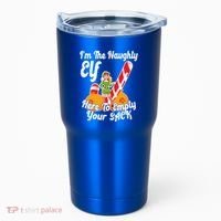 Sexy Elf Here Empty Your Sack Rude Naughty Christmas Candy Funny Gift Tumbler thumb 0