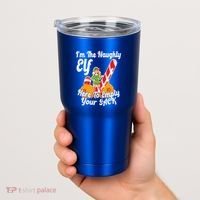 Sexy Elf Here Empty Your Sack Rude Naughty Christmas Candy Funny Gift Tumbler thumb 2