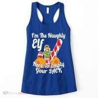 Sexy Elf Here Empty Your Sack Rude Naughty Christmas Candy Funny Gift Women's Tank Top thumb 0