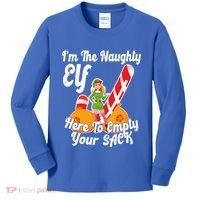 Sexy Elf Here Empty Your Sack Rude Naughty Christmas Candy Funny Gift Kids Long Sleeve Shirt thumb 0