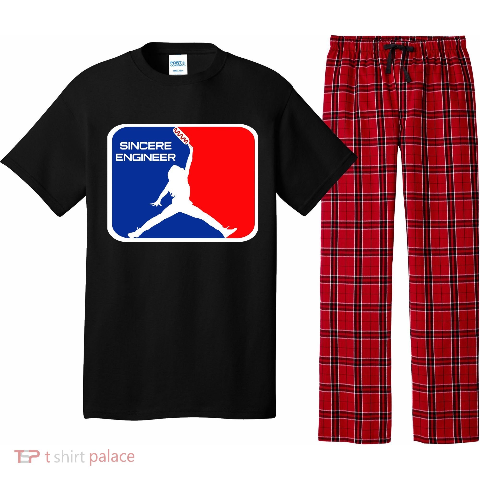Sincere Engineer Hair Jorndog Pajama Set