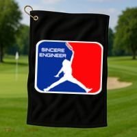 Sincere Engineer Hair Jorndog Golf Towel thumb 1