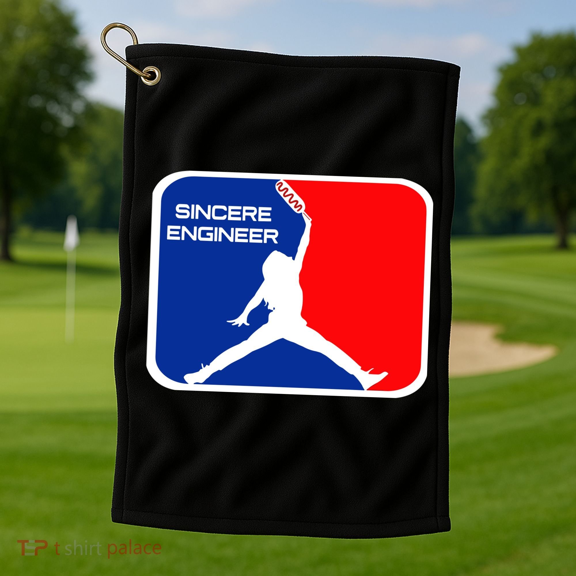 Sincere Engineer Hair Jorndog Golf Towel
