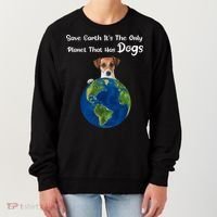 Save Earth Its The Only Planet That Has Dogs Earth Day Gift Women's Sweatshirt thumb 0