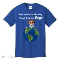 Save Earth Its The Only Planet That Has Dogs Earth Day Gift Kids T-Shirt thumb 0