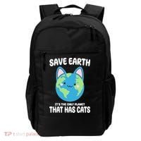 Save Earth It's The Only Planet That Has Cats Funny Cute Backpack thumb 0