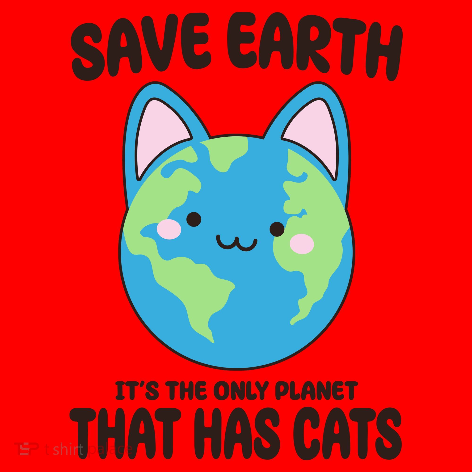 Save Earth It's The Only Planet That Has Cats Funny Cute Santa Hat