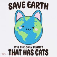 Save Earth It's The Only Planet That Has Cats Funny Cute Apron thumb 3