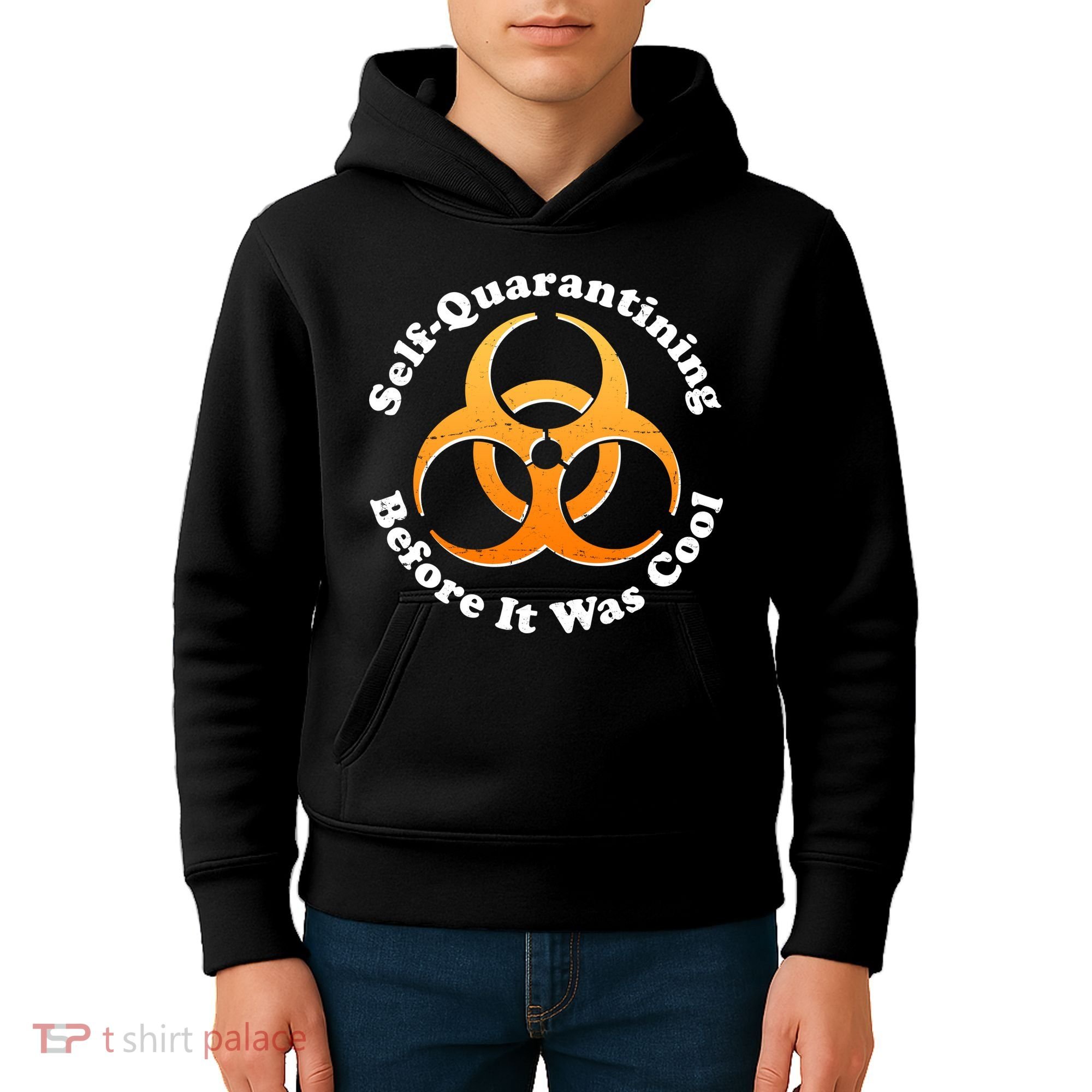 Self Quarantining Before It Was Cool Biohazard Kids Hoodie