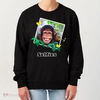 Selfies - Chimp Funny Selfie  Women's Sweatshirt thumb 0