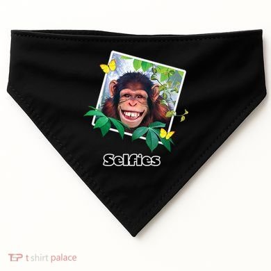Selfies - Chimp Funny Selfie  USA-Made Doggie Bandana
