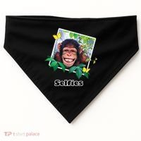 Selfies - Chimp Funny Selfie  USA-Made Doggie Bandana thumb 0