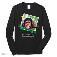 Selfies - Chimp Funny Selfie  Long Sleeve Shirt thumb 0