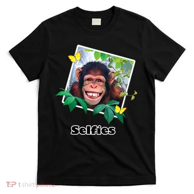 Selfies - Chimp Funny Selfie  T-Shirt