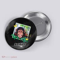 Selfies - Chimp Funny Selfie  Button thumb 0