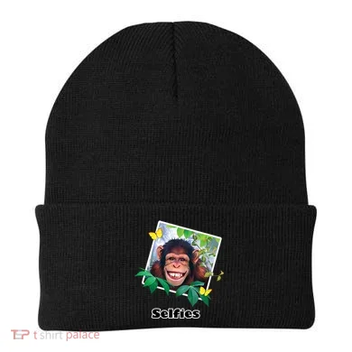Selfies - Chimp Funny Selfie Beanie
