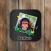 Selfies - Chimp Funny Selfie  Coaster thumb 0