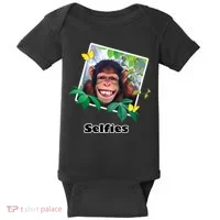 Selfies - Chimp Funny Selfie  Baby Bodysuit thumb 0