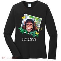 Selfies - Chimp Funny Selfie  Women's Long Sleeve Shirt thumb 0