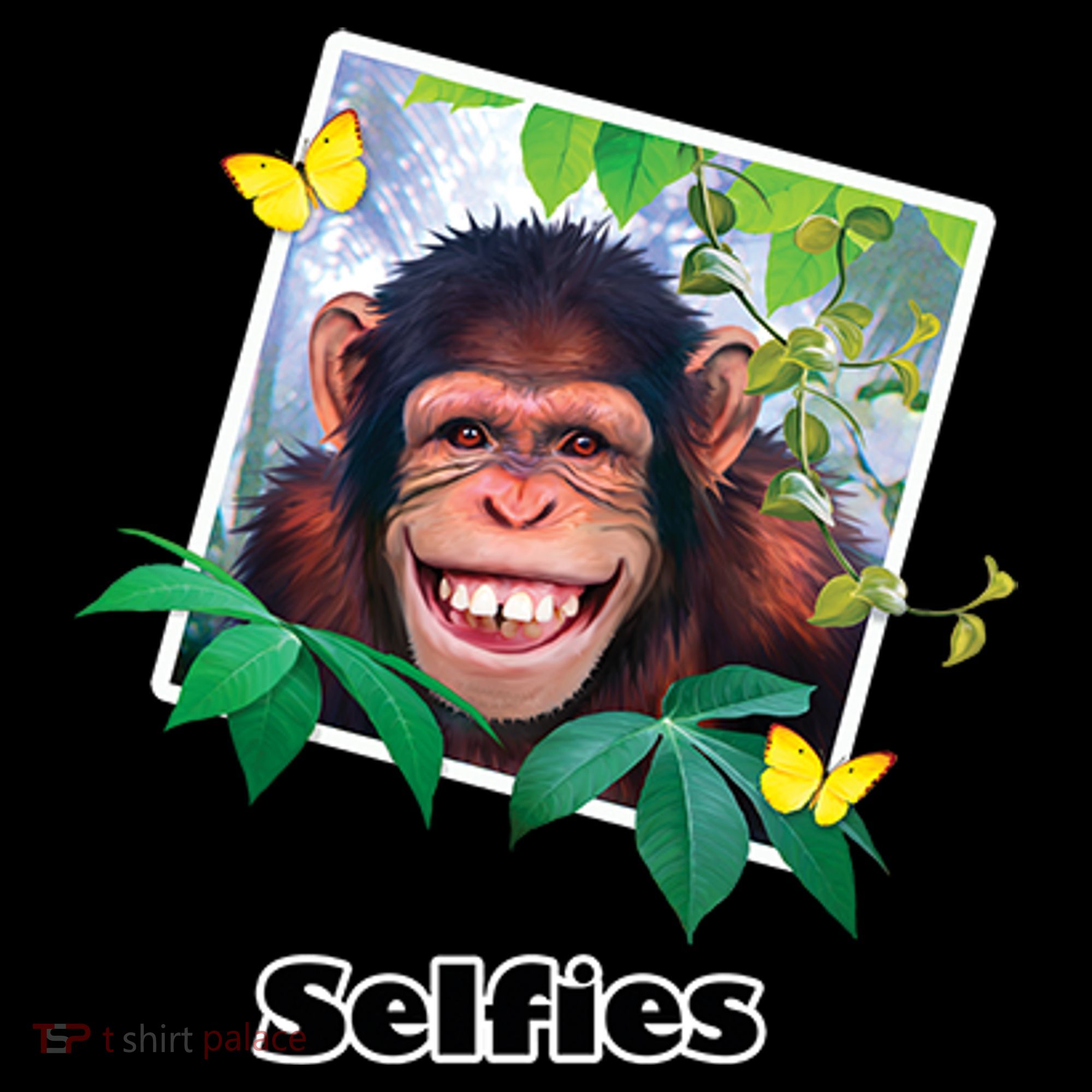 Selfies - Chimp Funny Selfie  Women's T-Shirt