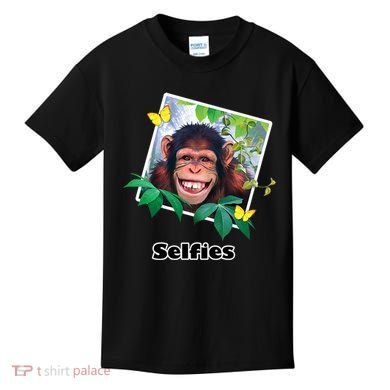 Selfies - Chimp Funny Selfie  Kids T-Shirt