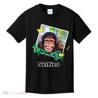 Selfies - Chimp Funny Selfie  Kids T-Shirt thumb 0