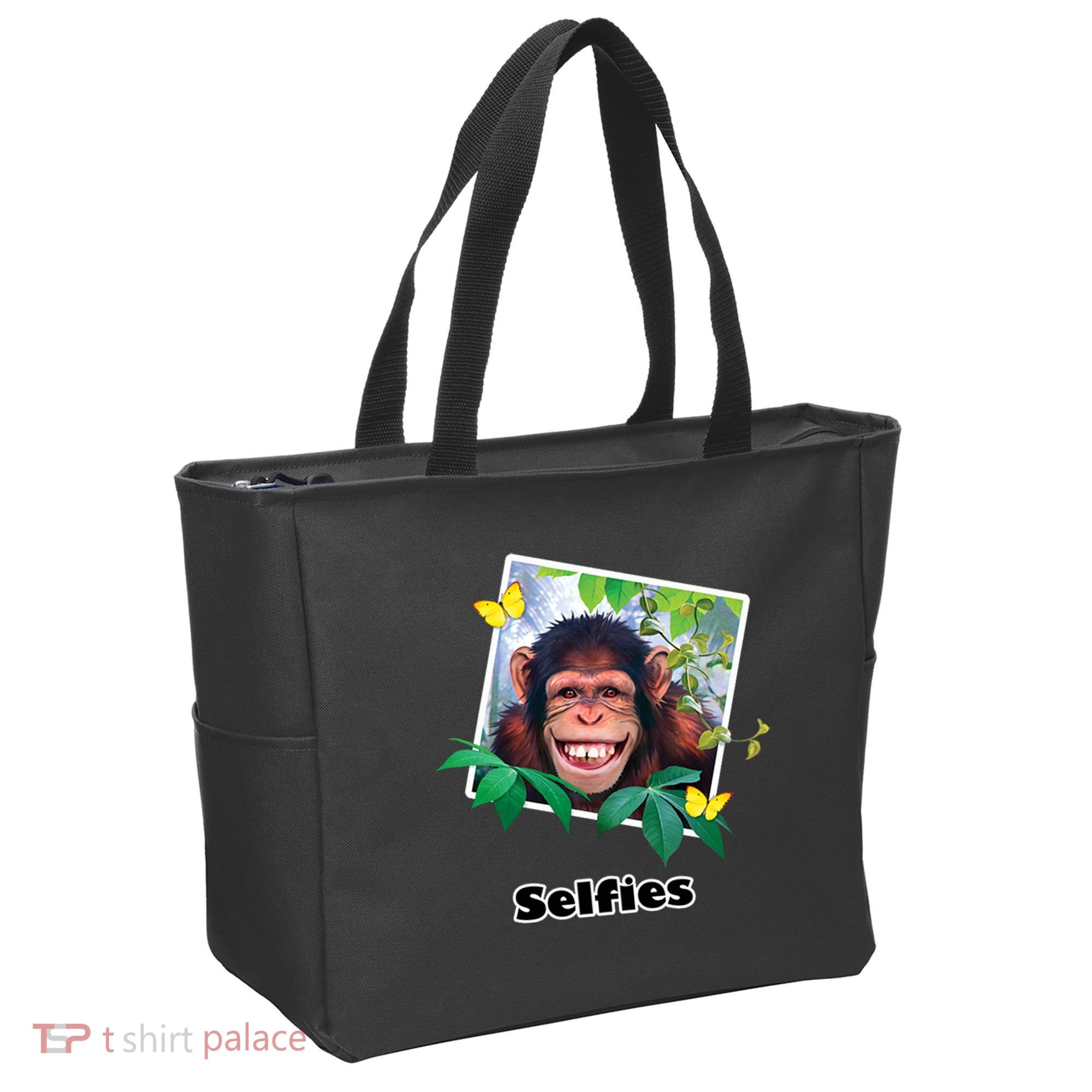 Selfies - Chimp Funny Selfie  Tote Bag