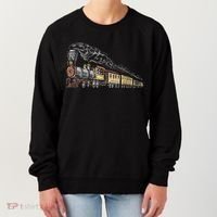 Steam Engine Model Train Lover Railwayman Driver Railroad Women's Sweatshirt thumb 0