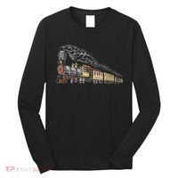Steam Engine Model Train Lover Railwayman Driver Railroad Long Sleeve Shirt thumb 0
