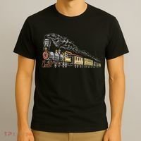 Steam Engine Model Train Lover Railwayman Driver Railroad T-Shirt thumb 3