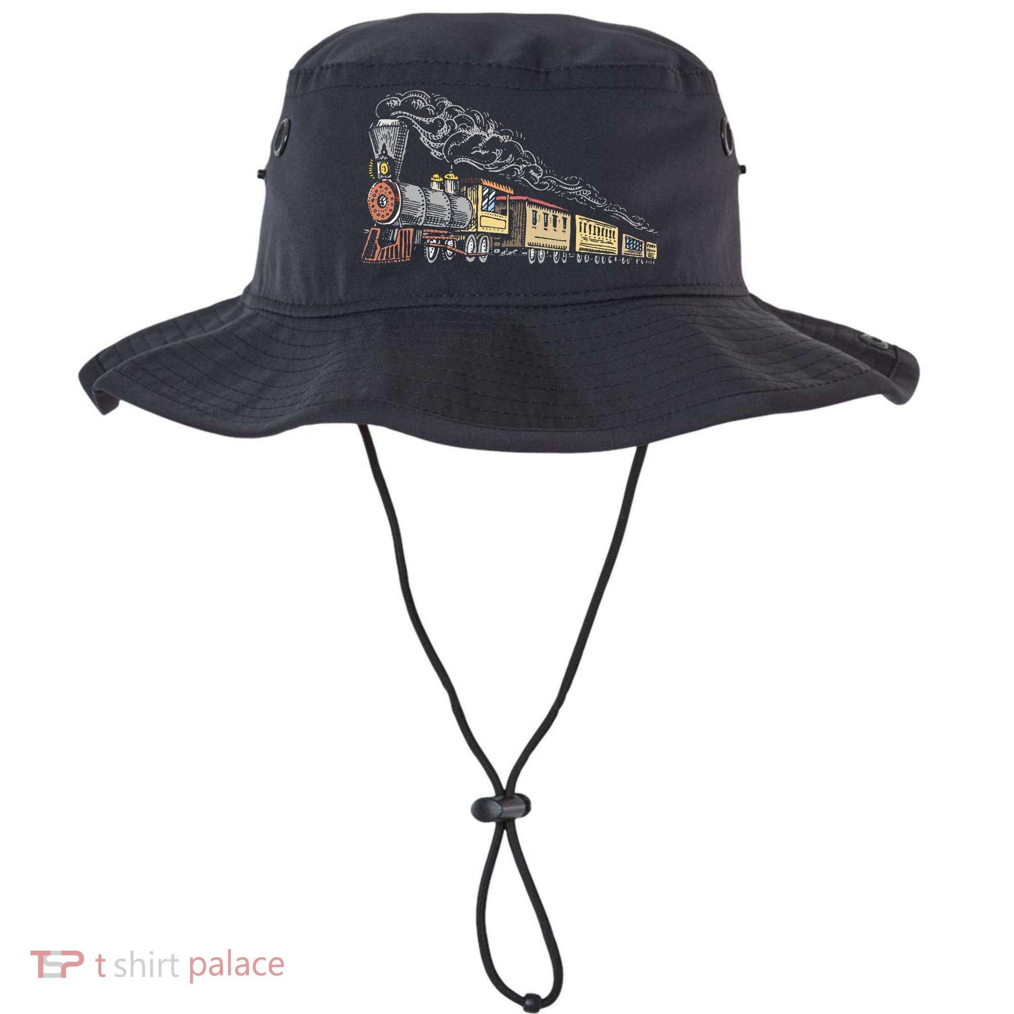 Steam Engine Model Train Lover Railwayman Driver Railroad Bucket Hat