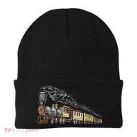 Steam Engine Model Train Lover Railwayman Driver Railroad Beanie thumb 0