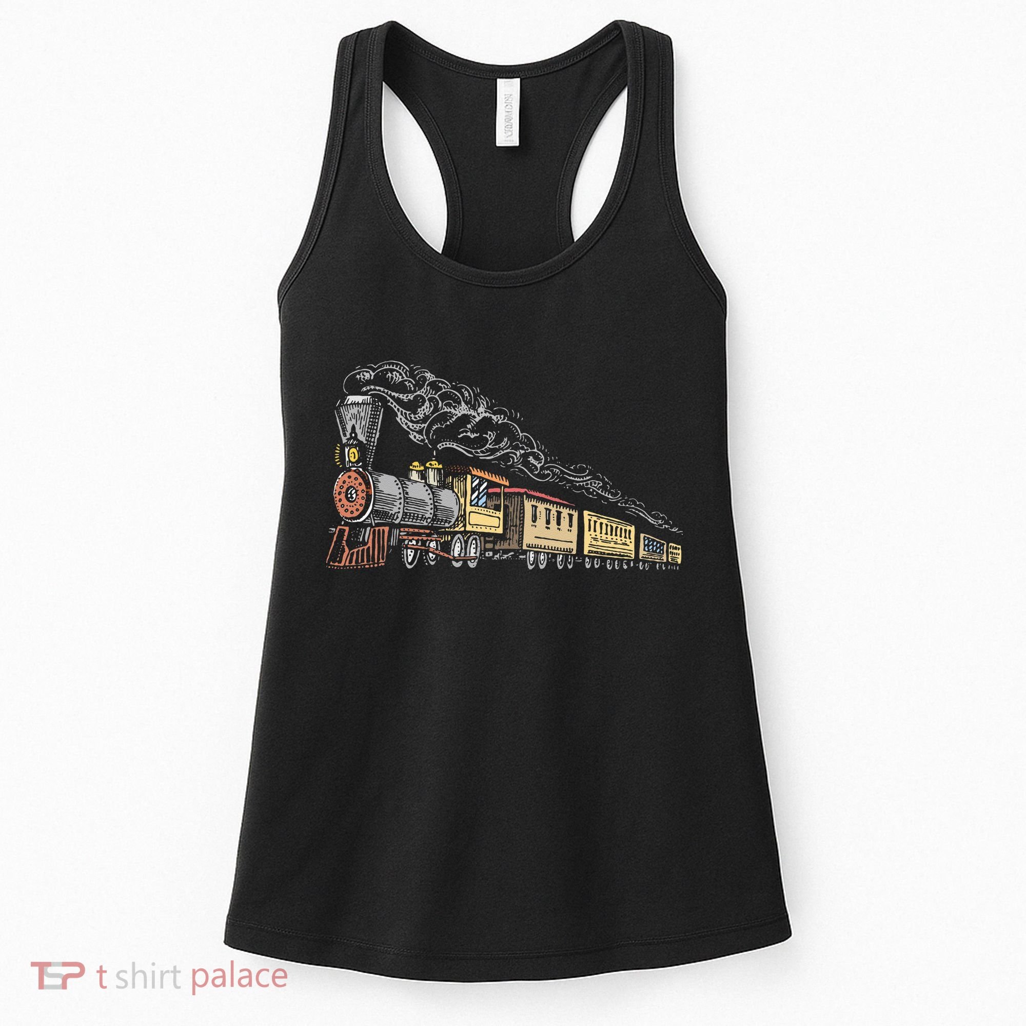 Steam Engine Model Train Lover Railwayman Driver Railroad Women's Tank Top