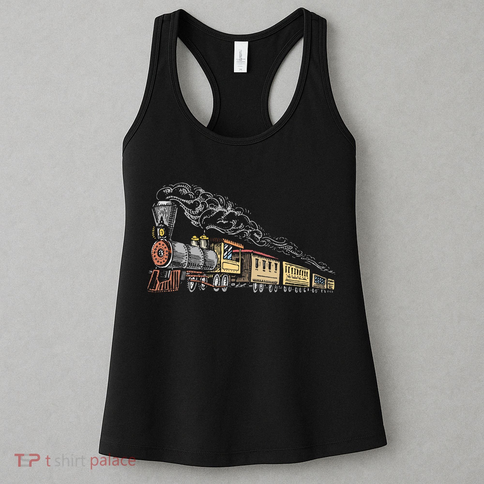 Steam Engine Model Train Lover Railwayman Driver Railroad Women's Tank Top